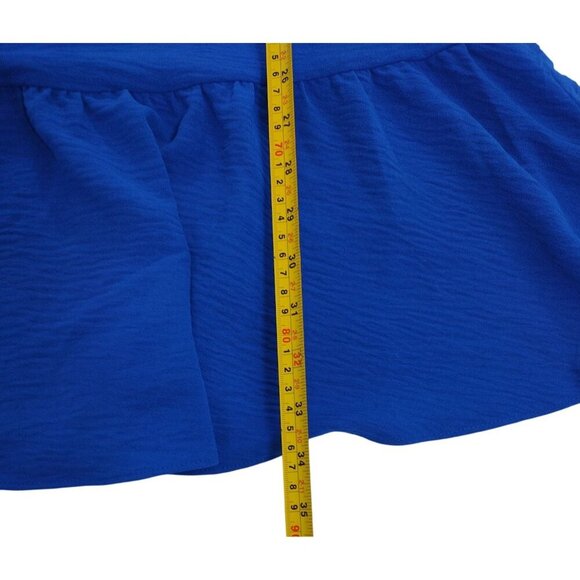 DKNY Girls Ruffled Hem Long-Sleeve Blue Dress With Back Zipper Closure Size 4. - Picture 9 of 9